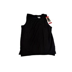 Tuff Athletics Womens Black Sleeveless Activewear Tank Top Crew Neck Size M NEW